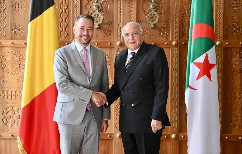 Mr Attaf receives his Belgian counterpart