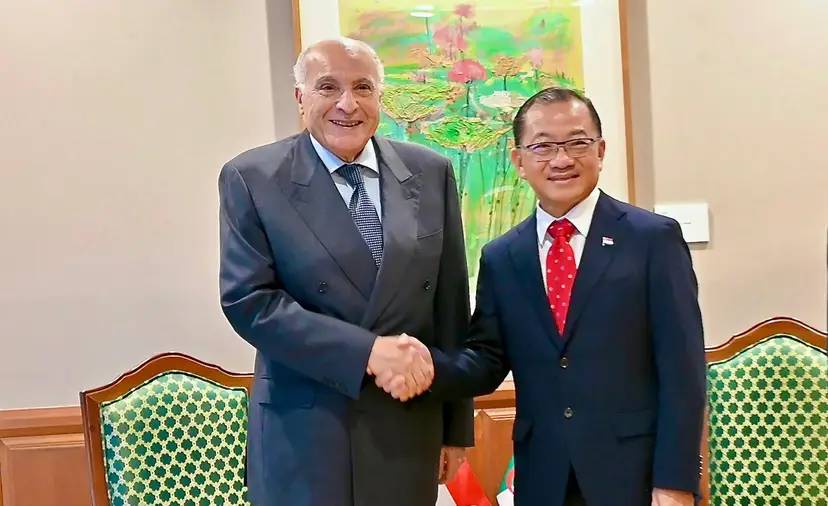 Mr.Attaf received by the president of the Singapore Parliament