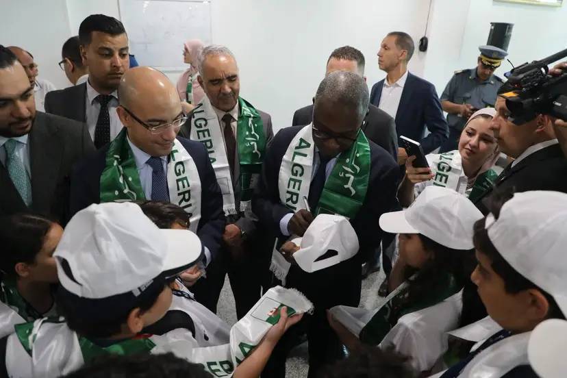 Mr. Chaib, accompanied by the Minister of Youth, supervises the reception of the first group of children from the national community abroad participating in the 2026 Summer Camp Program